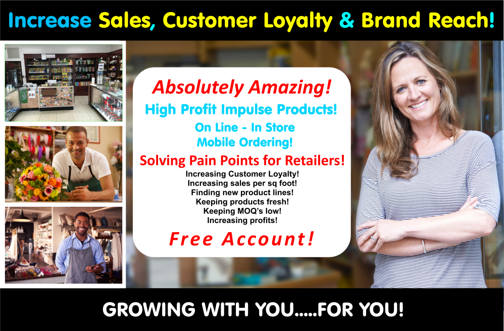 Direct to Retail Sales Reps & Distributors Since 2009!